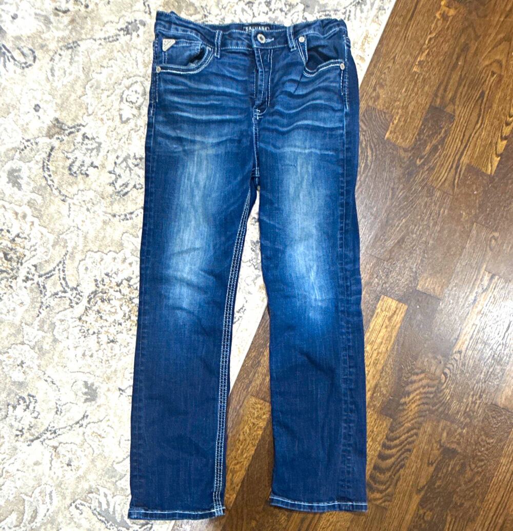 Salvage Supply Company Madness Straight Relaxed Fit Dark Wash Boys Jeans 16